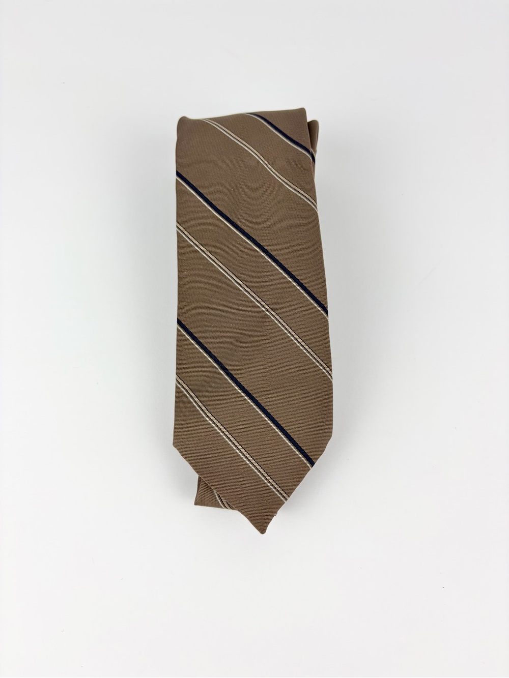 San Remo Vintage Brown Striped Mens Neck Tie